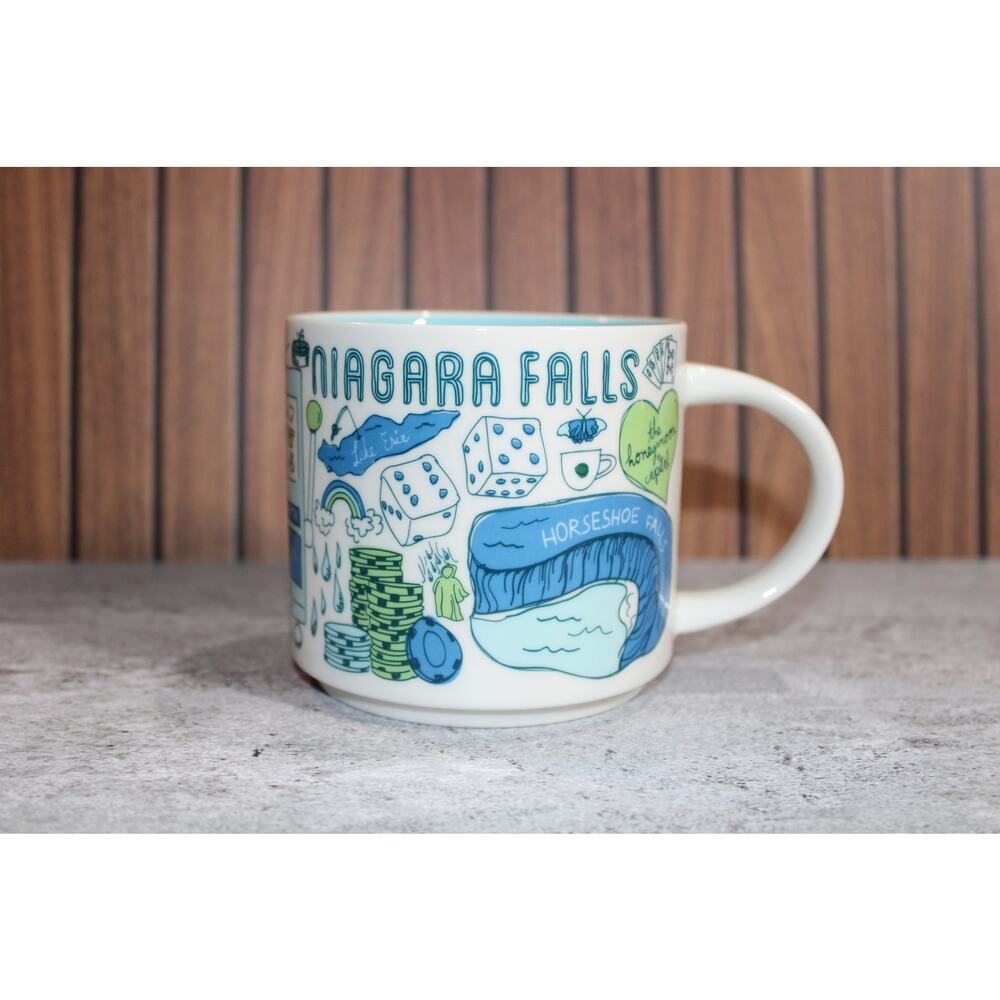 Starbucks 2018 NIAGARA FALLS Been There Series 14 Oz Ceramic Coffee Mug Cup EUC